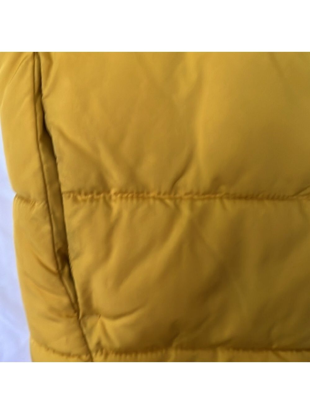 Gap Kids Puffy Vest, SZ XXL Reg, PTP 21”, Length 25”, Yellow, gray, Pockets (T6) - Picture 4 of 6